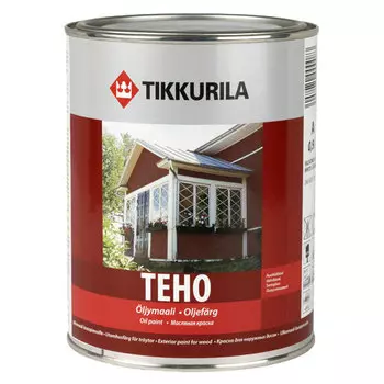 Tikkurila Teho белая, 0,9 л, Краска фасадная по дереву масляная