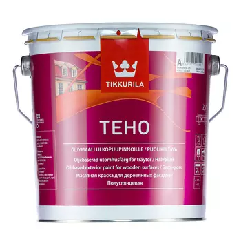 Tikkurila Teho белая, 2,7 л, Краска фасадная по дереву масляная