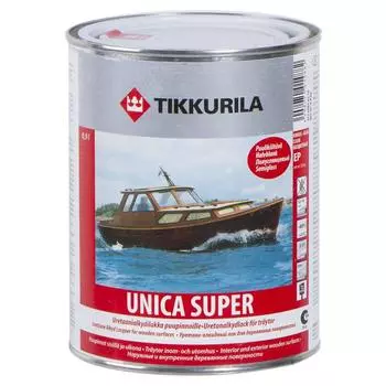Tikkurila Unica super, 0.9 л, Лак для дерева прозрачный полуглянцевый
