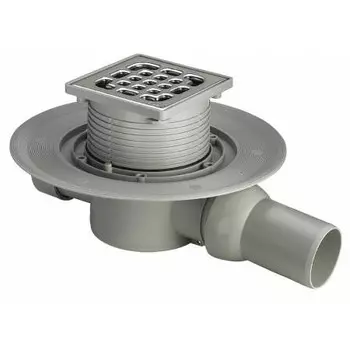 Трап с дизайн-решеткой Viega X1 10х10см нерж.сталь 557119 4935.1