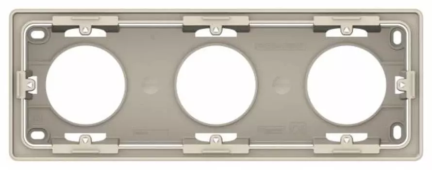 Трехместная коробка для накладного монтажа Schneider Electric Unica Studio бежевый NU800644