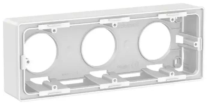 Трехместная коробка для накладного монтажа Schneider Electric Unica Studio белый NU800618