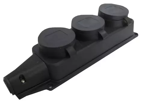 Тройная однофазная каучуковая колодка Universal 602230 с заглушками