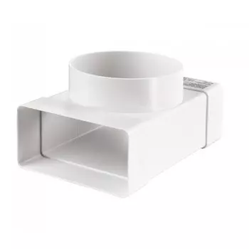 Тройник для круглых и плоских вентиляционных каналов Vents Пластивент 531, 110х55 мм (диаметр 100 мм)