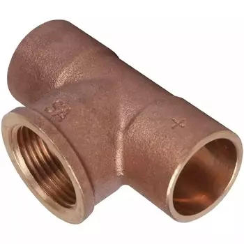Тройник для медных труб Sanha 4130G ВП-ВР-ВП 22 мм 3/4 дюйма бронза под пайку