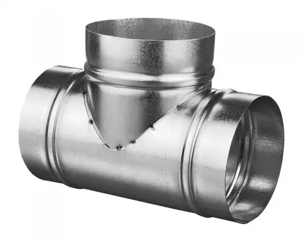Тройник из оцинкованной стали 150х125х150 мм