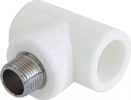 Тройник Kalde 3222-tmo-200c20, 20x3/4″ полипропиленовый комбинированный (наружная резьба)