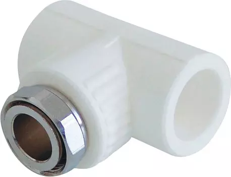 Тройник Kalde 3222-tut-200b00, 20х1/2″, полипропиленовый с накидной гайкой