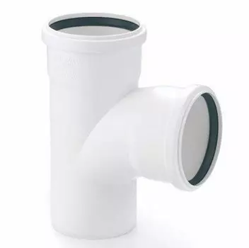 Тройник канализационный RAU-PP Rehau Raupiano Plus 110х110х110 мм 87 градусов max flow белый