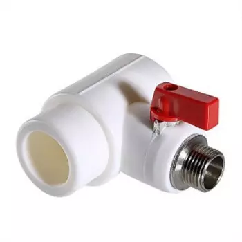 Тройник коллекторный полипропиленовый с шаровым краном, 40мм х 3/4" НР. (евроконус) Valtec VTp.781.0.04005