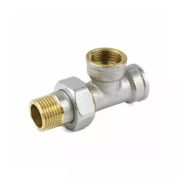 Тройник латунь никель Ду 15 (1/2") ВР/ВР/нак. гайка 9030 ГОСТ 32585-2013 Aquasfera 9030-01