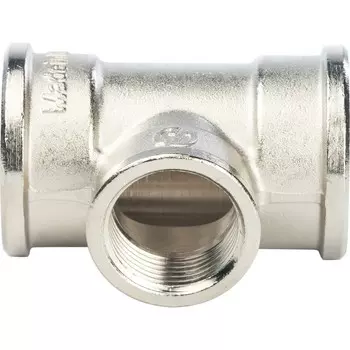 Тройник переходной Stout SFT-0022-001341 1х3/4х1 дюйм никелированный с внутренней резьбой