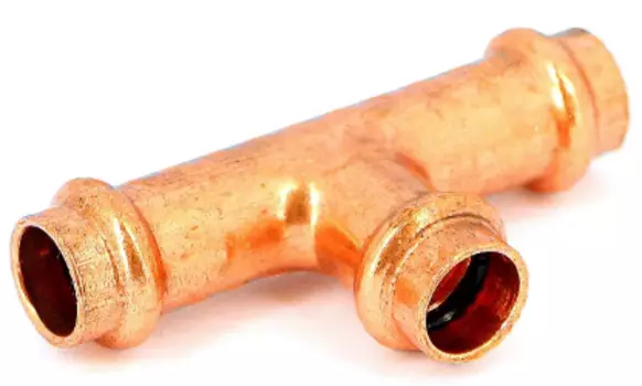 Тройник-пресс медный Sanha тип 6130 28 мм