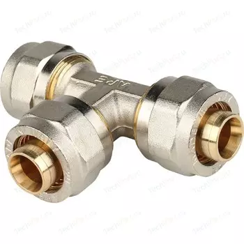 Тройник STOUT равнопроходной 20х20х20 для металлопластиковых труб винтовой