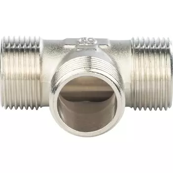 Тройник Stout SFT-0018-121212 1/2х1/2х1/2 дюйма никелированный с наружной резьбой