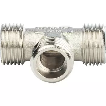 Тройник Stout SFT-0018-343434 3/4х3/4х3/4 дюйма никелированный с наружной резьбой