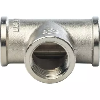 Тройник Stout SFT-0020-000012 1/2 дюйма никелированный с внутренней резьбой