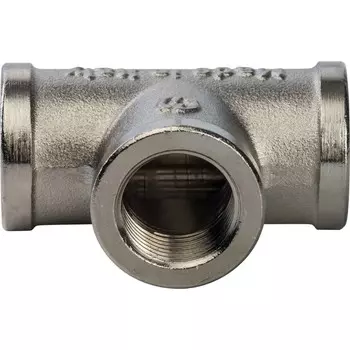 Тройник Stout SFT-0020-000038 3/8 дюйма никелированный с внутренней резьбо