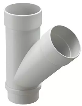 Тройник водосточной трубы ПВХ Docke Lux пломбир D141/100 мм