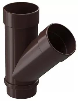 Тройник водосточной трубы ПВХ Docke Lux шоколад D141/100 мм