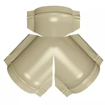 Тройник Y-образный для полукруглого конька Grand Line Pe Ral 1015