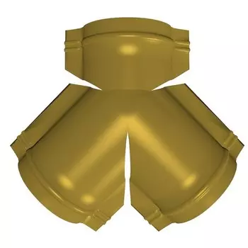 Тройник Y-образный для полукруглого конька Grand Line Pe Ral 1018