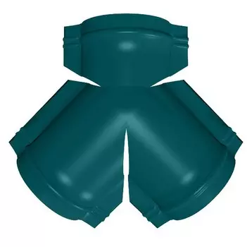 Тройник Y-образный для полукруглого конька Grand Line Pe Ral 5021