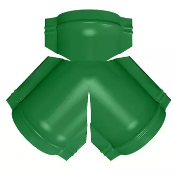 Тройник Y-образный для полукруглого конька Grand Line Pe Ral 6029