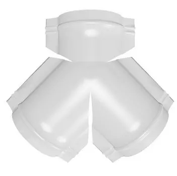 Тройник Y-образный для полукруглого конька Grand Line Pe Ral 9003