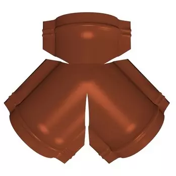 Тройник Y-образный для полукруглого конька Grand Line Velur20 Ral 8004