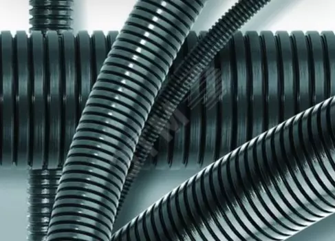 Труба гофрированная DKC с протяжкой темно-серая 50 м