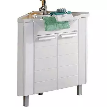 Тумба под раковину Акватон Альтаир 62 1A042601AR010 угловая белая