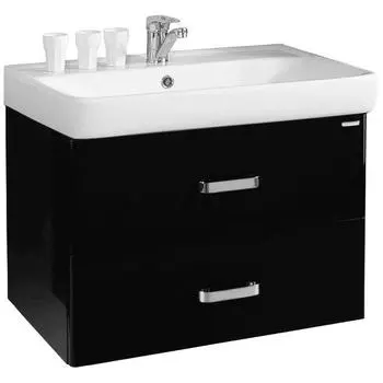 Тумба под раковину Акватон Америна 80 1A137701AM950 чёрная