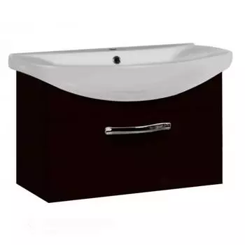 Тумба под раковину Акватон Ария 80 1A141701AA950 черный глянец