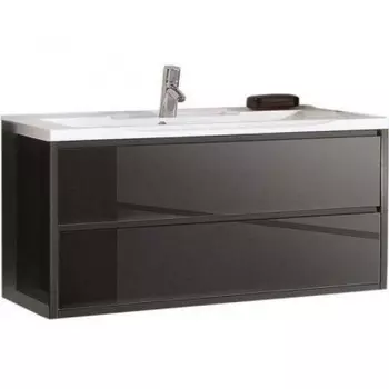 Тумба под раковину Акватон Римини 100 1A134501RN950 черный глянец