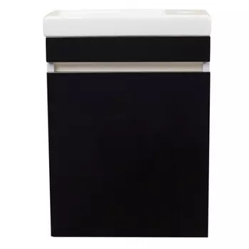 Тумба с раковиной Style Line Compact 40 Люкс черная