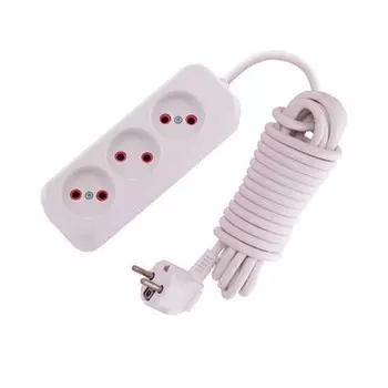 Удлинитель бытовой Lezard Lila 720-0305-303 3 розетки без заземления 5 м