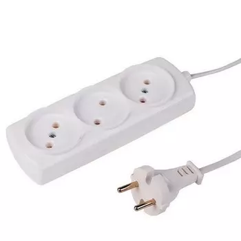 Удлинитель бытовой PROconnect Standart 11-2404 ШВВП 3 розетки без заземления 2х0.75 1300 Вт 1.5 м