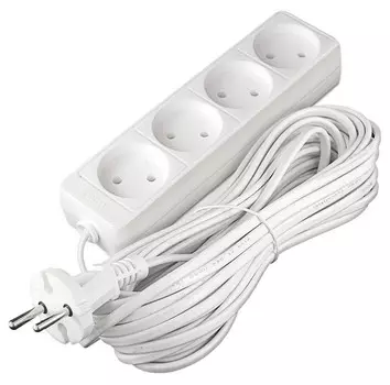 Удлинитель бытовой Союз 481S-0407 ШВВП 4 розетки без заземления 1300 Вт 7 м