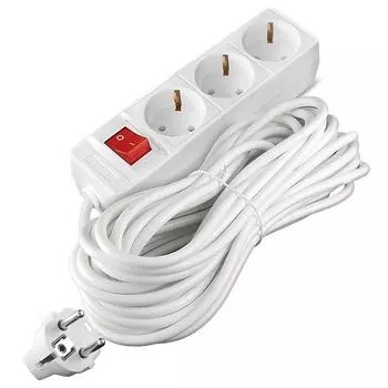 Удлинитель бытовой Союз 481S-8303 ПВС 3 розетки с заземлением и выключателем 3500 Вт 3 м