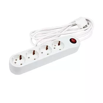 Удлинитель бытовой Uniel Exclusive SGCE43B 4 розетки с заземлением и выключателем 3500 Вт 3 м