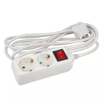 Удлинитель бытовой Uniel Standard SGCD23B 2 розетки с заземлением и выключателем 3500 Вт 3 м