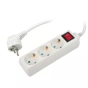 Удлинитель бытовой Uniel Standard SGCD35B 3 розетки с заземлением и выключателем 3500 Вт 5 м