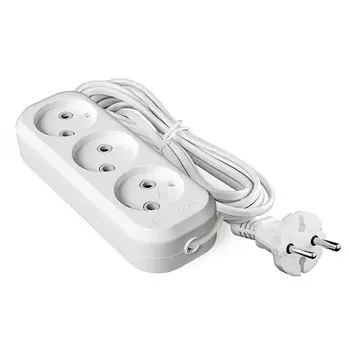 Удлинитель бытовой UNIVersal У6-639 9631935 ШВВП 3 розетки без заземления 2х0.75 1300 Вт 7 м