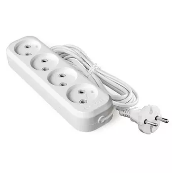 Удлинитель бытовой UNIVersal У6-766 9631944 ШВВП 4 розетки без заземления 2х0.75 1300 Вт 5 м