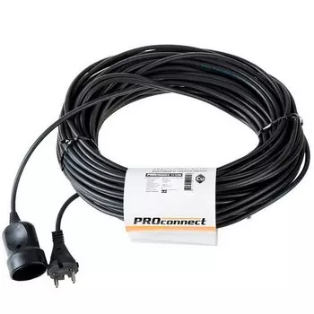 Удлинитель-шнур PROconnect Standart 11-5358 ПВС 1 розетка без заземления 2х0.75 1300 Вт 30 м