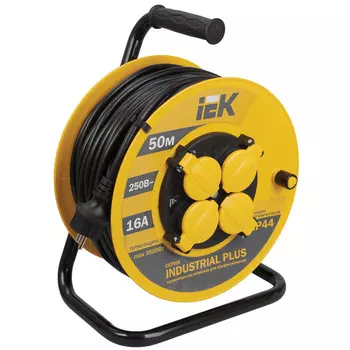 Удлинитель силовой на катушке IEK Industrial plus УК50 2P+PE/50м