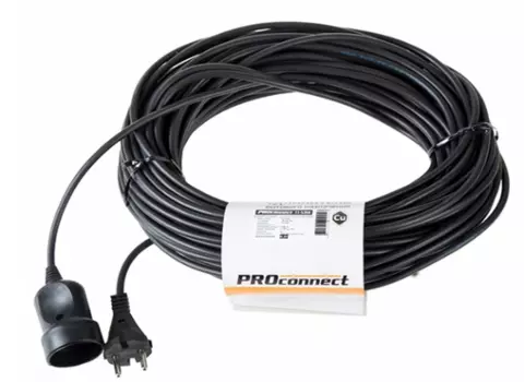 Удлинитель силовой PROconnect без катушки 6А (ПВС 2х0.75 мм) на 1 розетку б/з, 30 м
