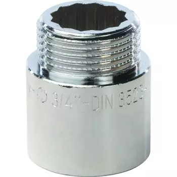 Удлинитель Stout SFT-0002-003425 3/4 дюйма 25 мм хромированный с внутренней и наружной резьбой