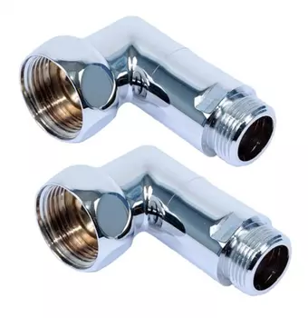 Угловое соединение Terminus 3/4" хром 2 шт